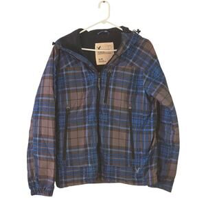 American Eagle Outfitters plaid Men's Fleece Lined Coat size Small